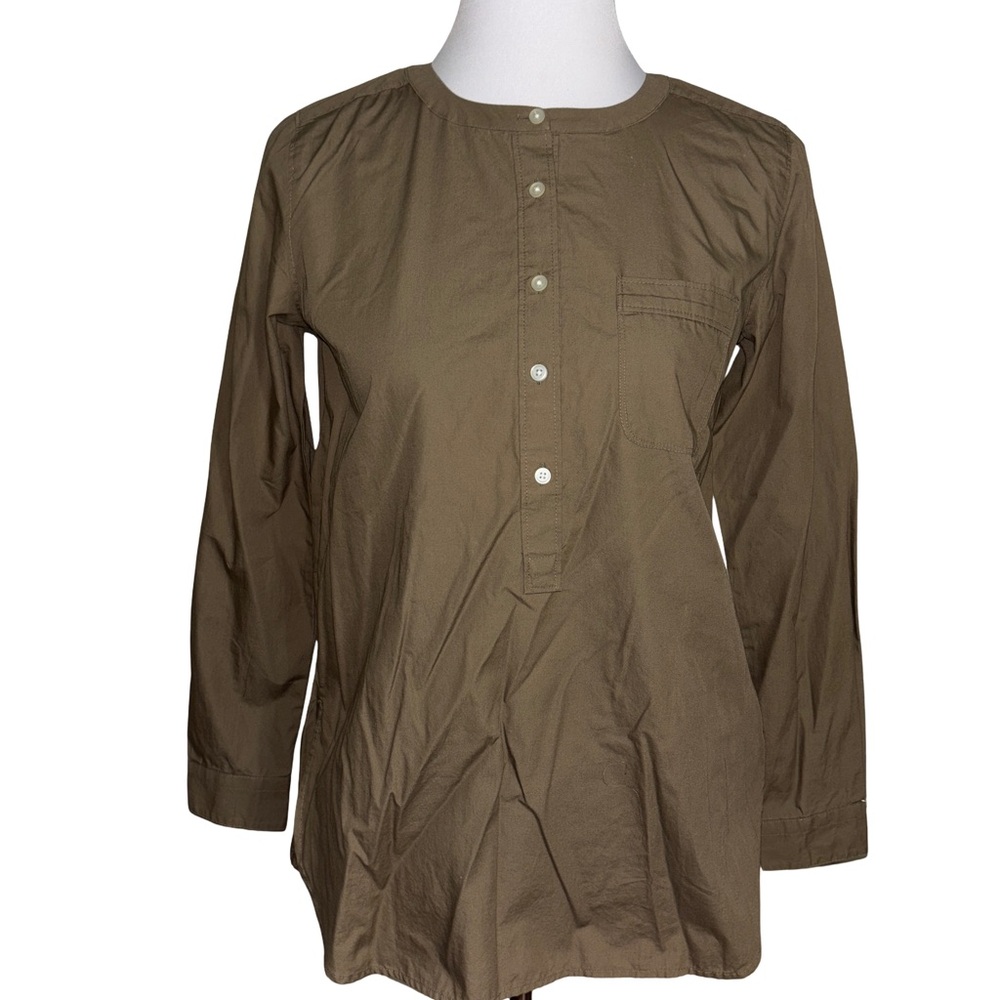 LOFT Olive Button-Down Shirt